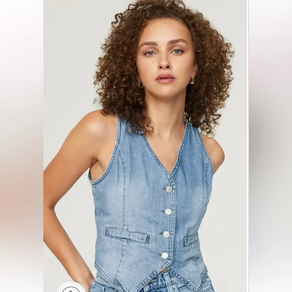 NWT BlankNYC Denim Vest - Picture 1 of 9